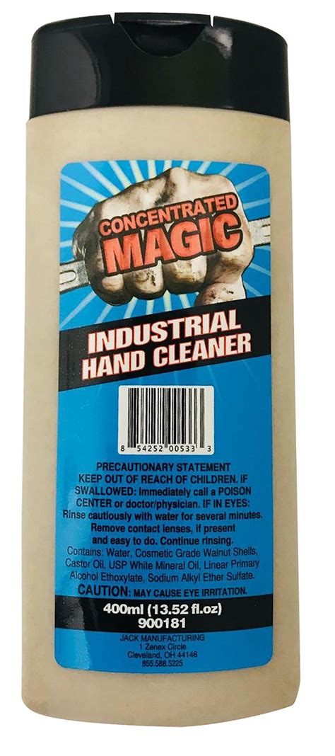 Concentrated magic based cleanser for industrial hand hygiene